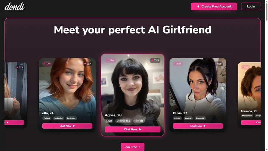 Dondi AI app interface screenshot