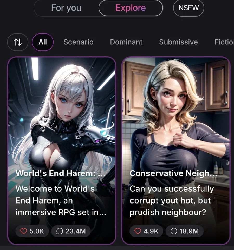GirlfriendGPT app interface screenshot
