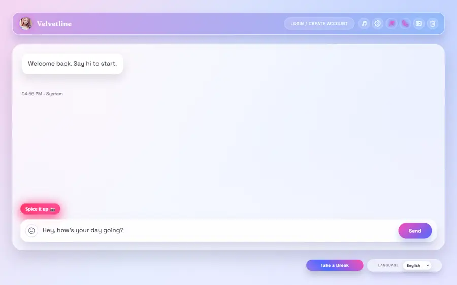 Muah AI live chat window — captured in a real session