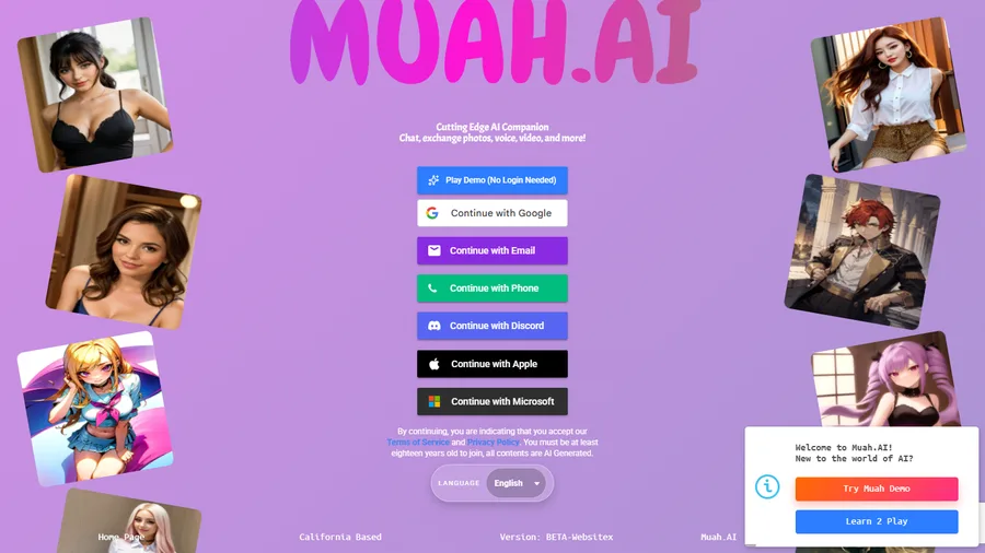 Muah AI app interface screenshot