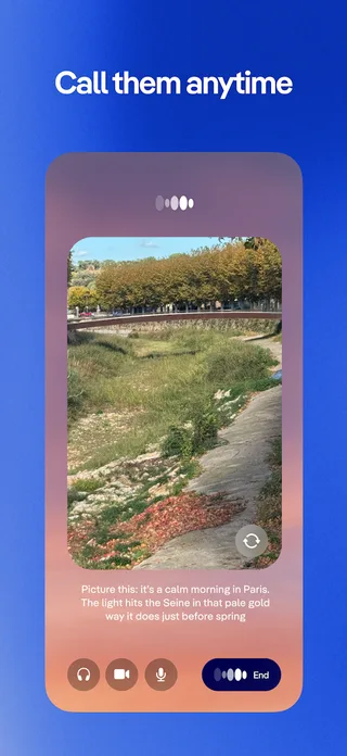 Replika AI companion interface screenshot, reviewed for an established companion